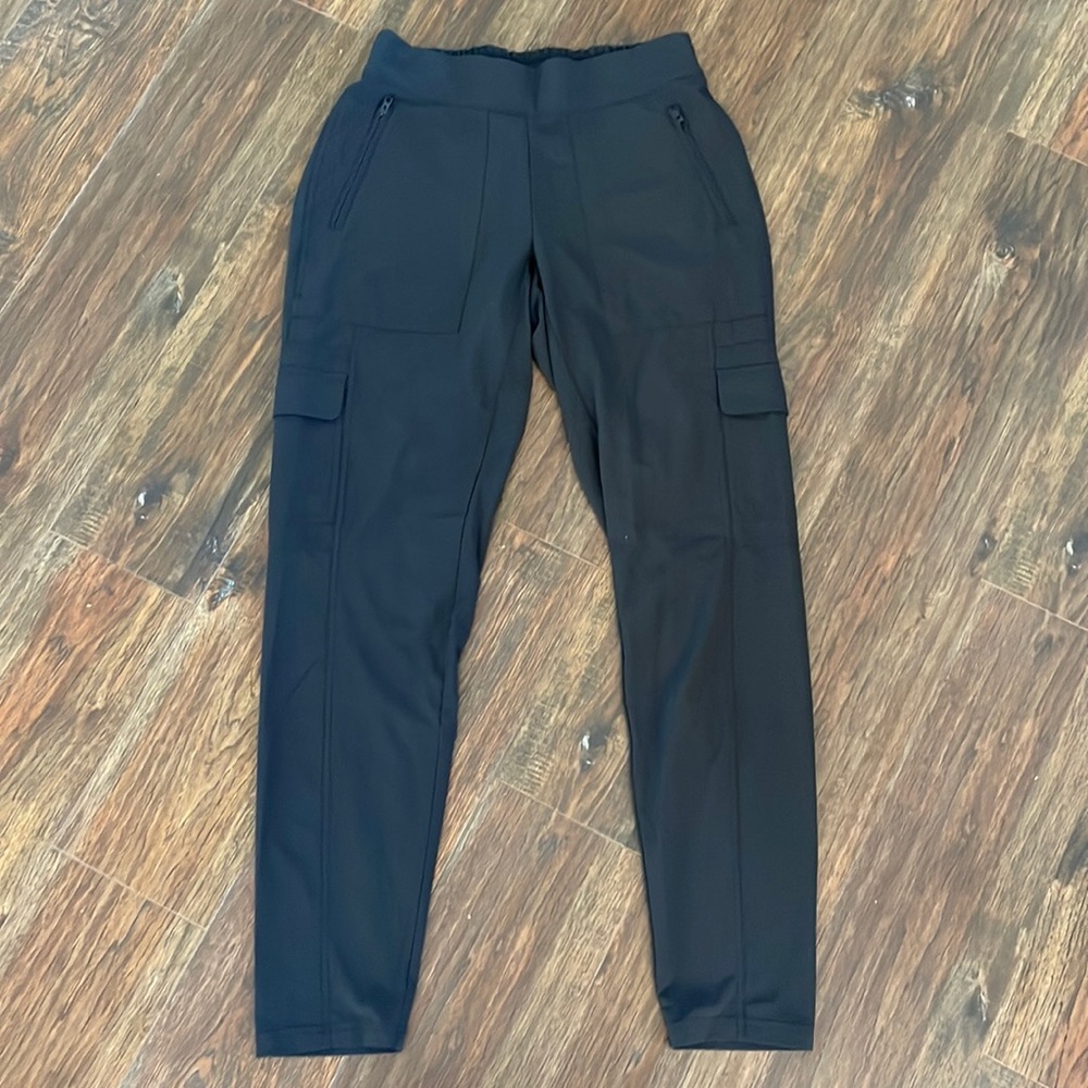 ATHLETA Black Utility Cargo Pants Zipper Pockets size 6T